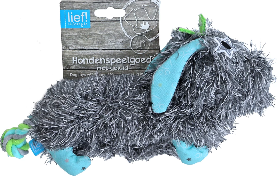 Lief! Lifestyle Boys Teckel Staand Met Piep Assorti 25 Cm - Afbeelding 4