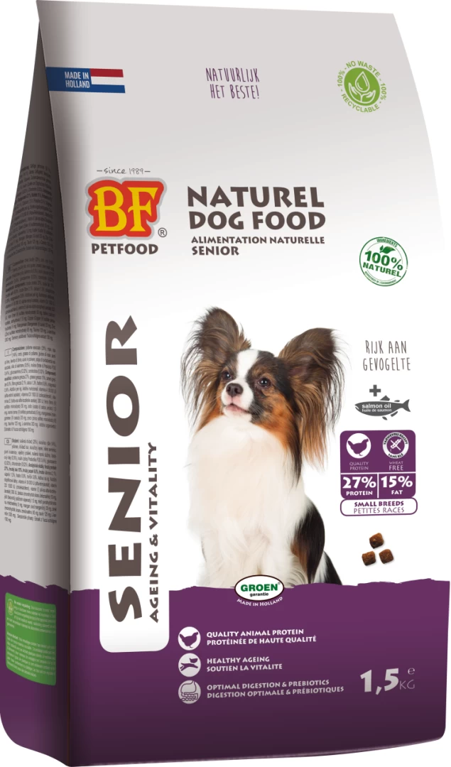 BF Petfood Hondenvoer Senior Small Breed 1,5 Kg