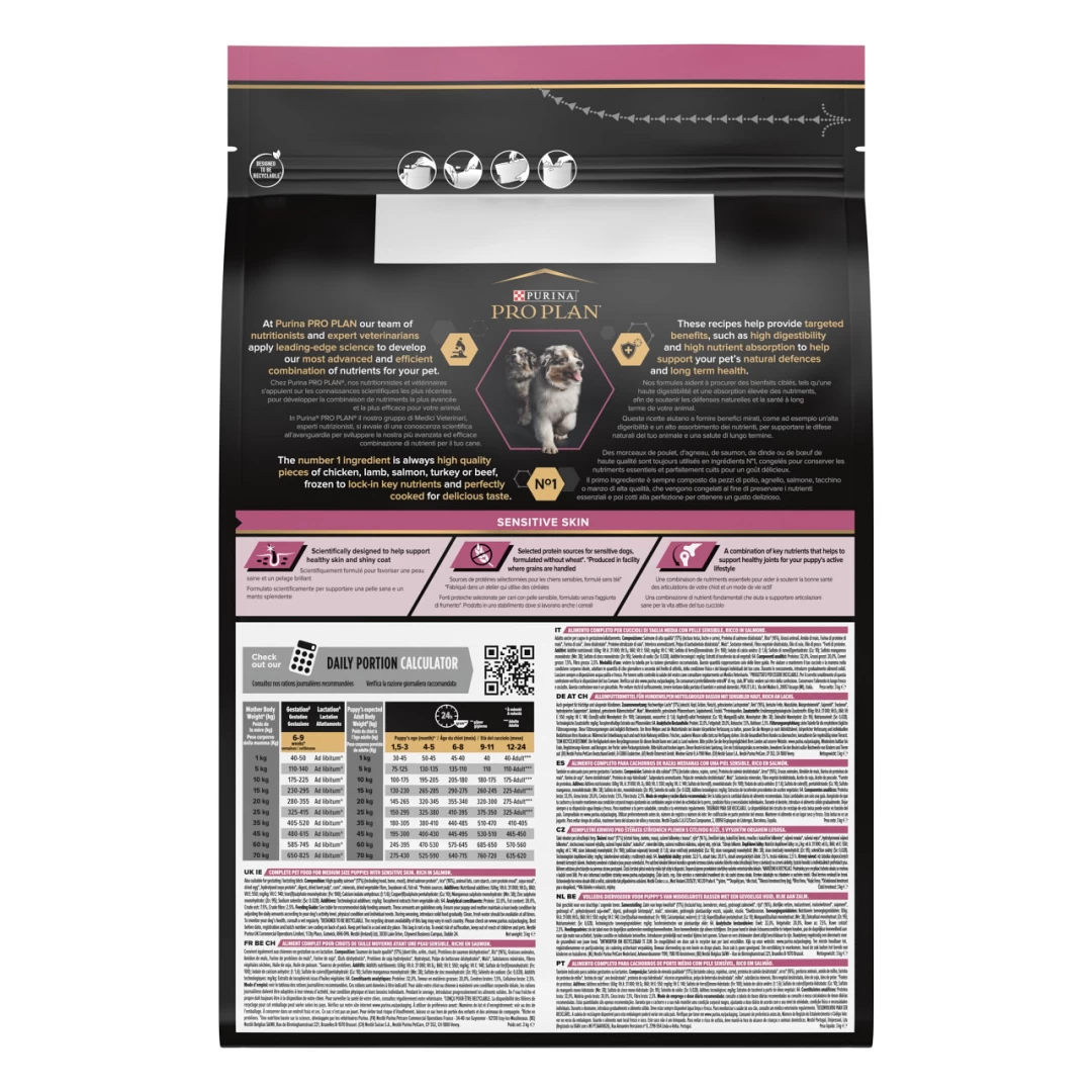 Pro Plan Hondenvoer Medium Puppy Sensitive Skin 3 Kg - Image 2