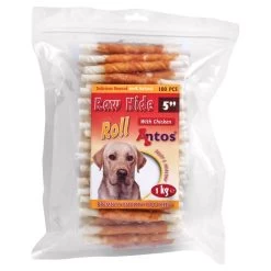 Antos Raw Hide White + Chicken Roll 100 St