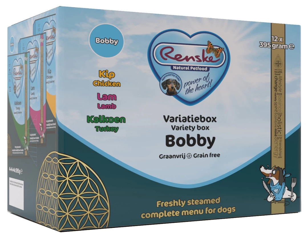 Renske Hondenvoer Variatiebox Bobby Graanvrij 12 X 395 Gr
