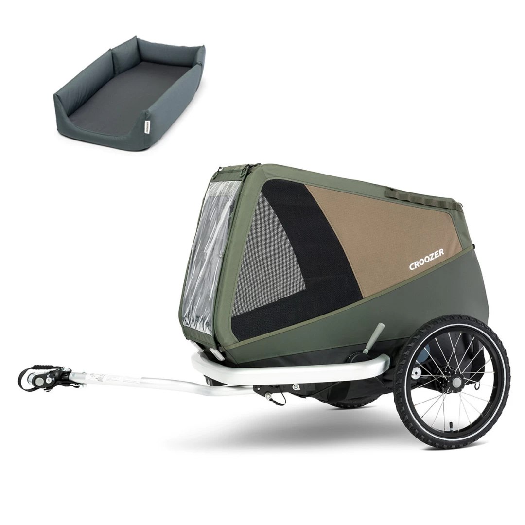 Croozer Hondenfietskar Dog Enna Groen + Gratis Kussen