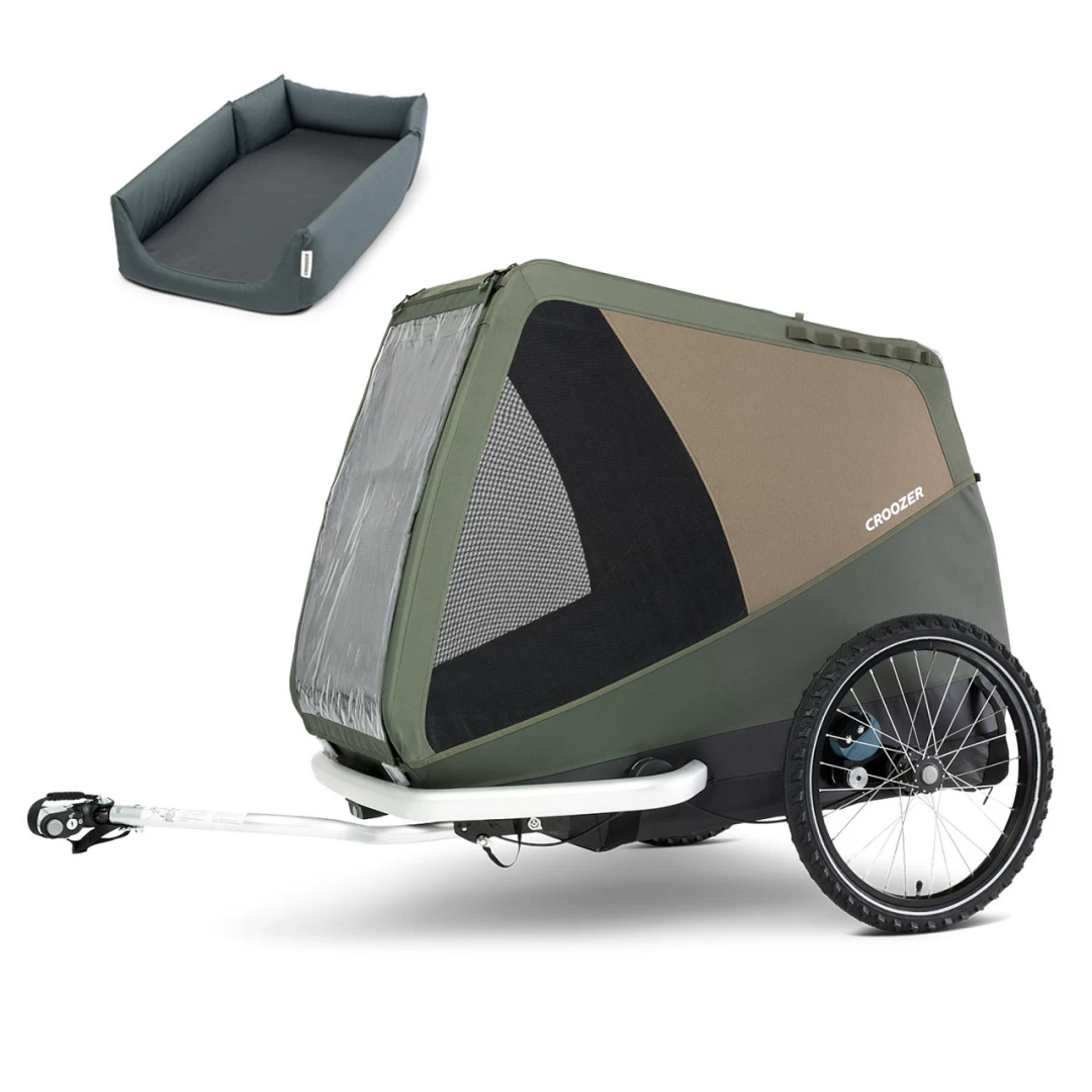 Croozer Hondenfietskar Dog Tammo Groen + Gratis Kussen