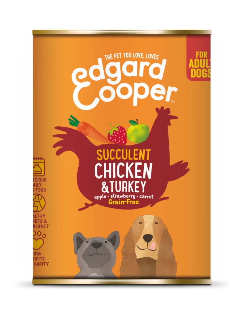 Edgard & Cooper Hondenvoer Adult Kip En Kalkoen 400 Gr