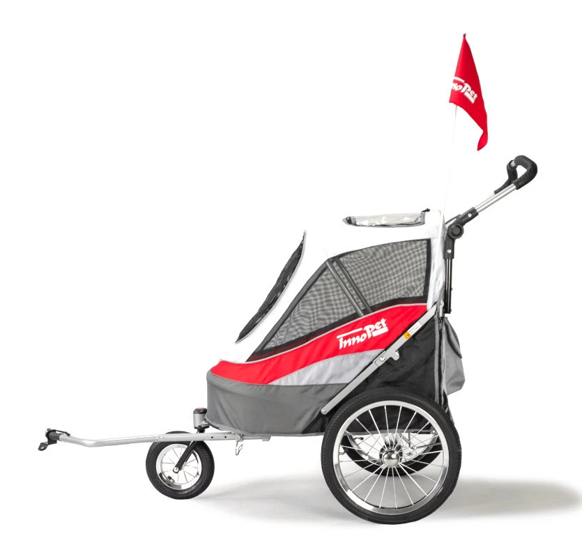 Innopet Sporty Dog Trailer Deluxe Red/white - Image 2