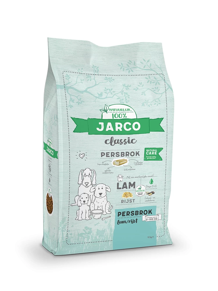 Jarco Hondenvoer Classic Persbrok Lam/rijst 12,5 Kg