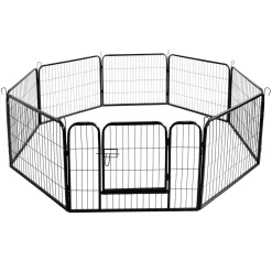 Prime Line Playpen Puppyren Black 8 Panelen